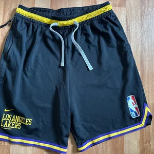Los Angeles Lakers Nike NBA Authentic Practice Game Used Shorts Black Large