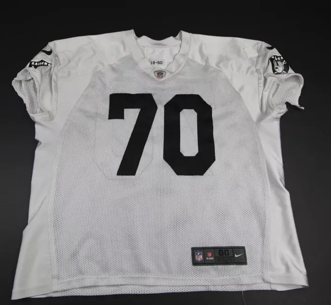 Las Vegas Raiders Nike Practice Jersey Player Issued Greg Van Roten Player Used
