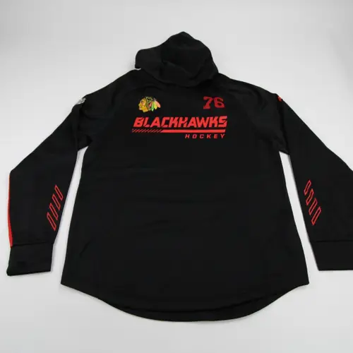 Jakub Galvas 76 Player Issue Chicago Blackhawks Fanatics Authentic Pro Hoodie L