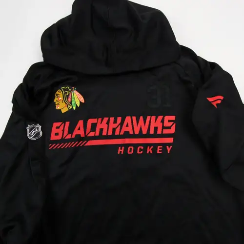 Anton Khudobin 31 Player Issue Chicago Blackhawks Fanatics Authentic Pro Hoodie Large