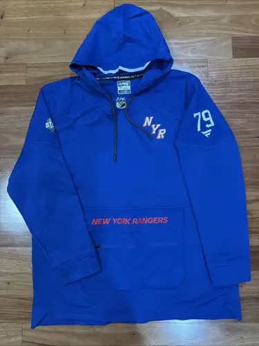 K'Andre Miller New York Rangers Fanatics Authentic Pro Stadium Series Hoodie Player Used Worn XL