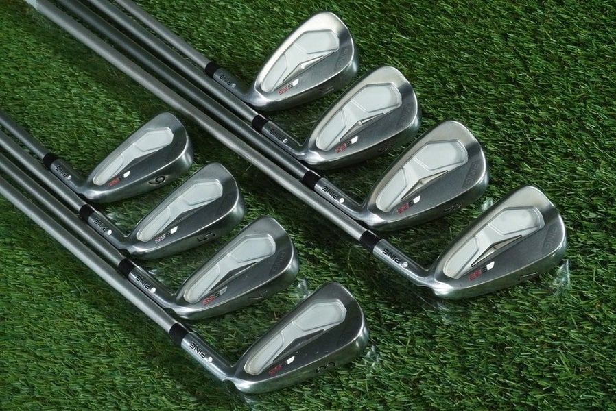 PING S55 IRON SET 3-PW FST KBS TOUR C-TAPER LITE 110 GRAPHITE STIFF WHITE DOT RH