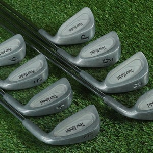 TOUR MODEL IRONS SET 3-PW STEEL SHAFT LAMKIN SURE TAC TOUR GRIP RH ~ LOOK!!
