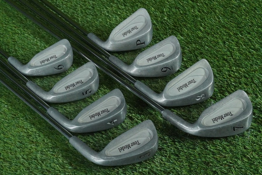TOUR MODEL IRONS SET 3-PW STEEL SHAFT LAMKIN SURE TAC TOUR GRIP RH ~ LOOK!!