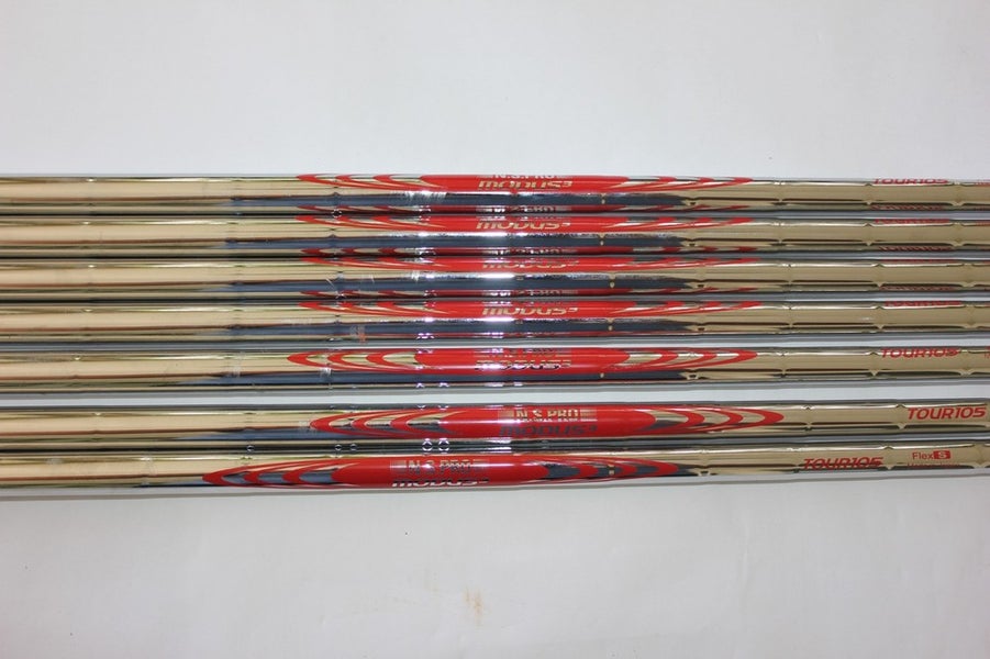 NEW NIPPON MODUS 3 TOUR 105 4-PW IRON SHAFTS - STIFF STEEL - 0.355" TAPER