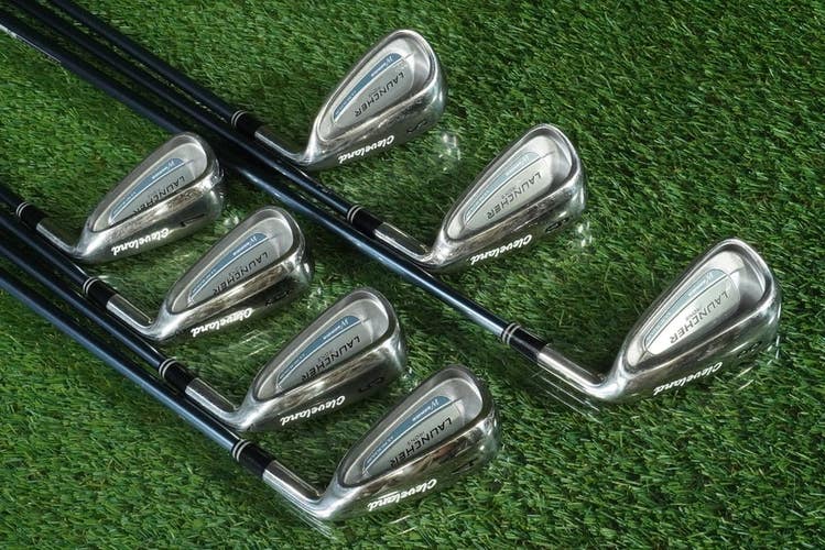 CLEVELAND LAUNCHER W SERIES IRONS SET 4-9 + SW GRAPHITE LADIES WOMEN'S FLEX RH