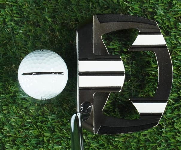 ODYSSEY WHITE ICE MINI T PUTTER MALLET 35" TRUE TEMPER STEEL RH & HEADCOVER