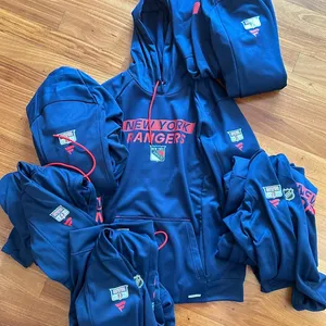 K'Andre Miller New York Rangers Fanatics Authentic Pro Hoodie Player Used Worn XL