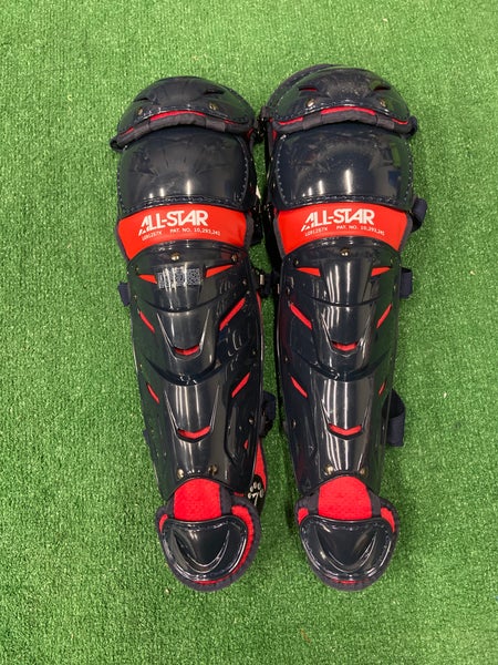 Navy All Star System 7 Axis Catcher's Leg Guard (New)