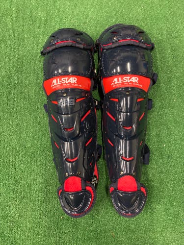 Navy All Star System 7 Axis Catcher's Leg Guard (New)