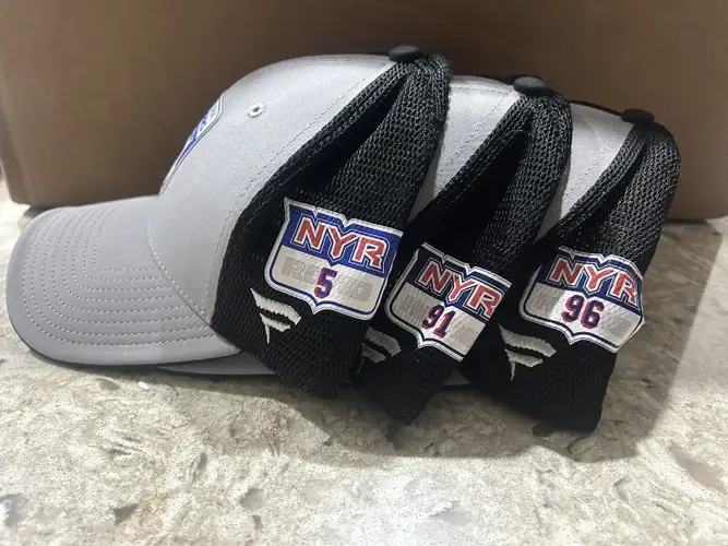 Chad Ruhwedel 5 ROAD New York Rangers Fanatics Authentic Pro HAT Player Used Worn