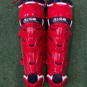 Red All Star System 7 Axis Catcher's Leg Guard (New)