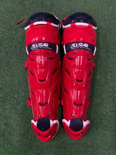 Red All Star System 7 Axis Catcher's Leg Guard (New)