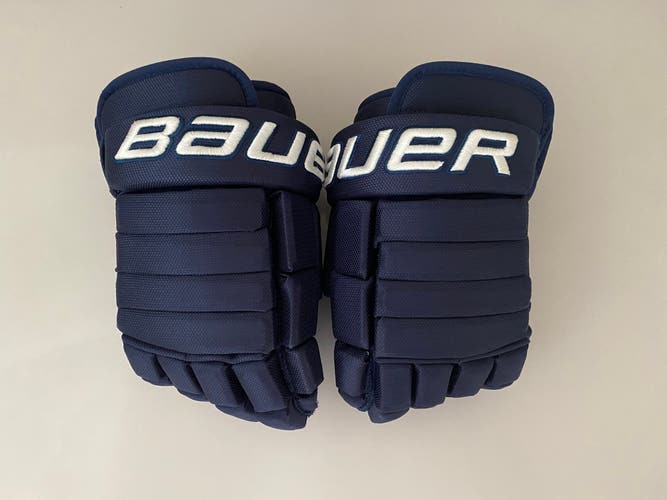 Senior Bauer Pro Team Hockey Gloves Navy Blue 14"