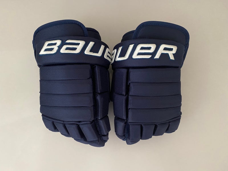 Senior Bauer Pro Team Hockey Gloves Navy Blue 14"