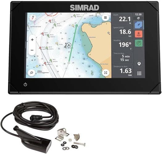 Simrad GO9 XSE Fish Finder/Chartplotter with HDI Transducer and C-MAP DISCOVER