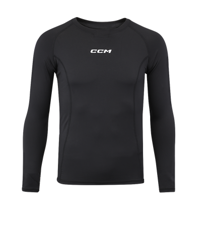 New CCM Black Compression Short Sleeve Top | Senior S | #191520519063