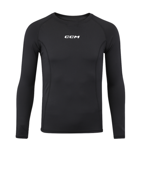 New CCM Black Compression Short Sleeve Top | Senior S | #191520519063