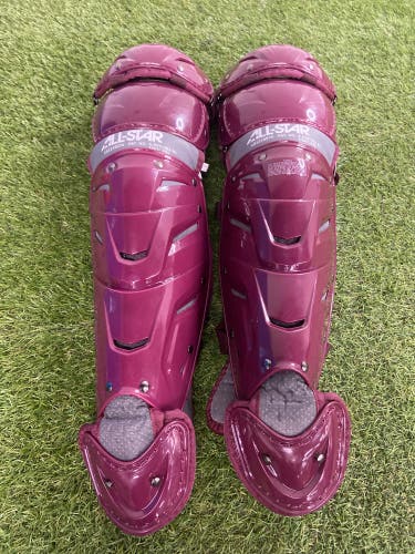 Maroon All Star System 7 Axis Catcher's Leg Guard (New)