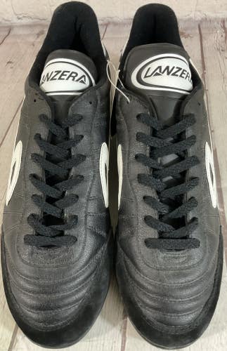 Lanzera Striker Soccer Shoes Men Size Eleven Rubber Cleats Synthetic Shell Black