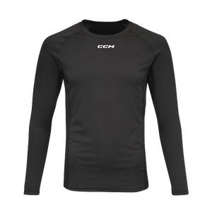New CCM Black Mens Compression Long Sleeve Top | Senior S | #191520669065