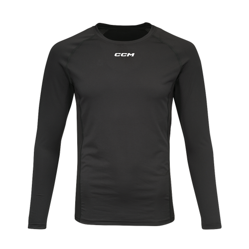 New CCM Black Mens Compression Long Sleeve Top | Senior S | #191520669065