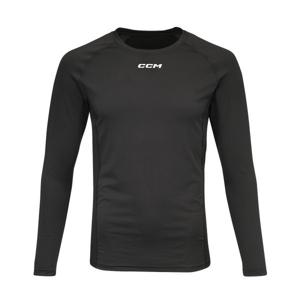 New CCM Black Mens Compression Long Sleeve Top | Senior S | #191520669065