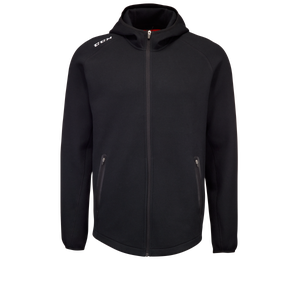 New CCM Black Premium Full Zip Hooded Fleece | Youth XL | #191520016258