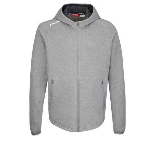 New CCM Dark Grey Premium Full Zip Hooded Fleece | Senior XL | #191520014971