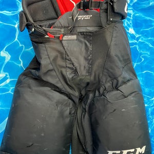 Black Senior Medium CCM JetSpeed FT485 Hockey Pants (Used)