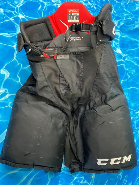 Black Senior Medium CCM JetSpeed FT485 Hockey Pants (Used)