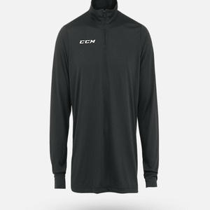 New CCM Black 1/4 Zip Tech Top | Senior S | #888600324456