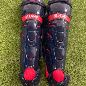 Navy All Star System 7 Axis Catcher's Leg Guard (New)
