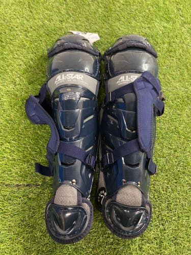 Navy All Star System 7 Axis Catcher's Leg Guard (New)