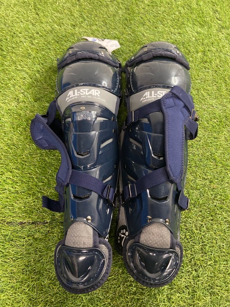 Navy All Star System 7 Axis Catcher's Leg Guard (New)