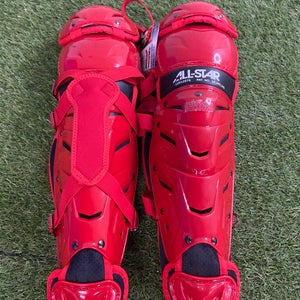 Red All Star System 7 Axis Catcher's Leg Guard (New)