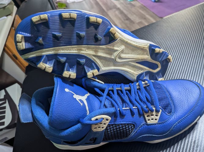Blue Men's Size M 11.5 (W 12.5) Adult Jordan Molded Cleats (Used)