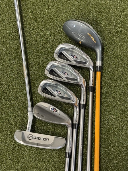 U.S. Kids Ultralight WT-10 Club Set 3W 6&8 PW, SWPutter 63" Yellow Junior RH 6pc