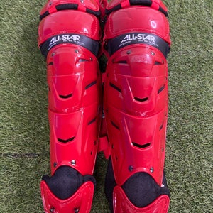 Red All Star System 7 Axis Catcher's Leg Guard (New)