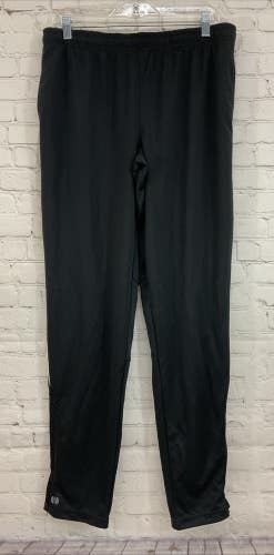 Holloway 11783 Ladies 100% Polyester Athletic Track Pants Black White Large