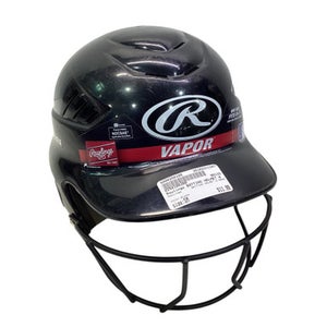 Used Rawlings BATTING HELMET W MASK Batting Helmet w/Mask Black SM 11347-S000258100