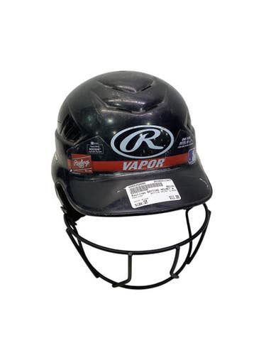 Used Rawlings BATTING HELMET W MASK Batting Helmet w/Mask Black SM 11347-S000258098