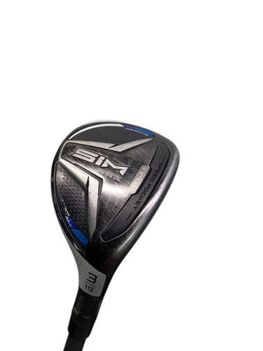 Used Taylormade SIM MAX Mens Hybrid Club RH 3 Hybrid 11347-S000258093