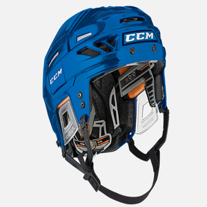 New CCM Royal/Silver Fitlite 3DS Helmet | Senior S | #888162961137