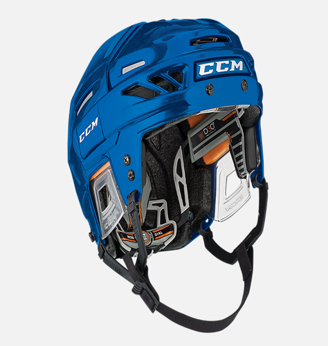 New CCM Royal/Silver Fitlite 3DS Helmet | Senior S | #888162961137