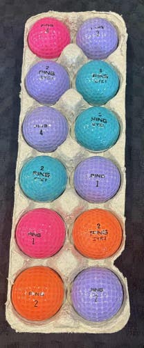 Set of 12 Ping Collector Golf Balls