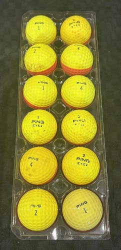 Set of 12 Ping Collector Golf Balls