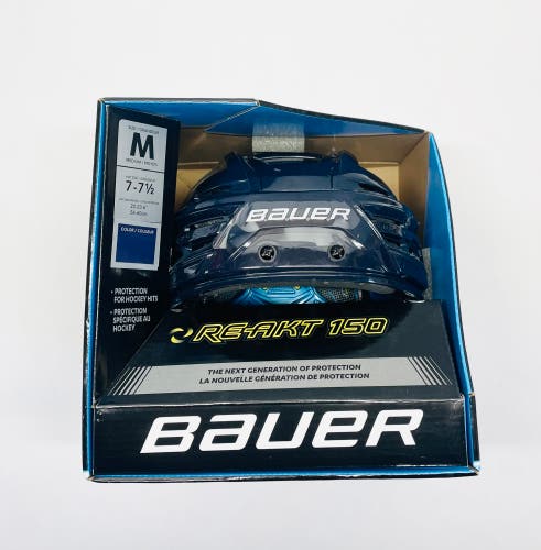 New Medium Bauer ReAkt 150 Helmet - Navy Blue