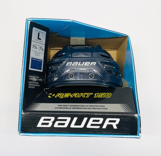 New Large Bauer ReAkt 150 Helmet - Navy Blue