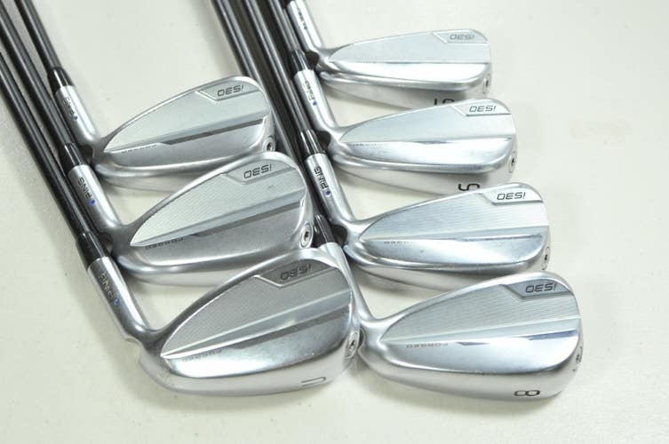 Ping i530 5-W,UW Iron Set Regular Flex Blue Dot Right Alta CB Graphite # 205124